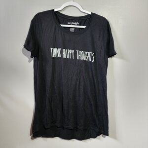 Super Soft Ladies Black T-Shirt with Positive Message, EUC, 2x